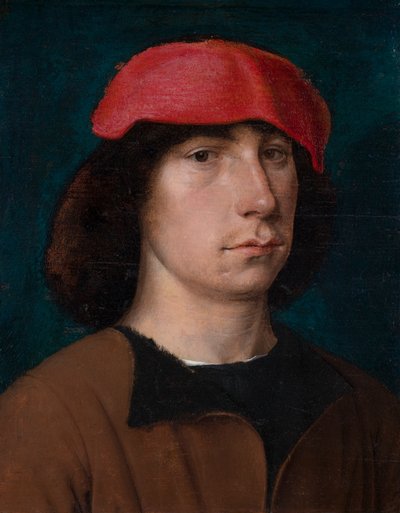 Un jeune homme avec un bonnet rouge, c.1512 - Michiel Sittow